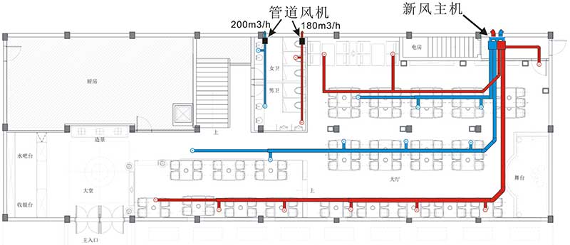 火鍋店新風(fēng)系統(tǒng)設(shè)計(jì)圖